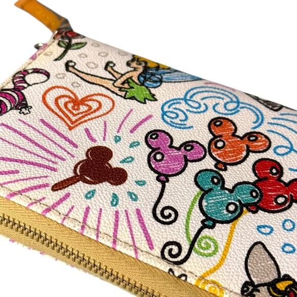 Disney Parks Dooney & Bourke White Sketch Long Wallet - Picture 10 of 16